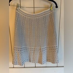 BCBGMaxAzria White and Black A-Line Skirt